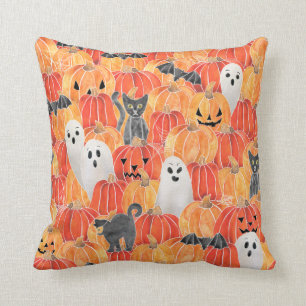 Spooky Pumpkin-Patch Kissen