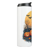 Spooky Pumpkin Patch - Retro Halloween T-Shirt Thermosbecher (Nach links gedreht)