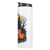 Spooky Pumpkin Patch - Retro Halloween T-Shirt Thermosbecher (Nach rechts gedreht)