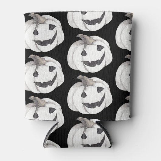 Spooky Pumpkin Pattern | Frohe Halloween Dosenkühler (Vorderseite)