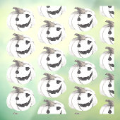 Spooky Pumpkin Pattern | Frohe Halloween Fensteraufkleber (Blatt 3)