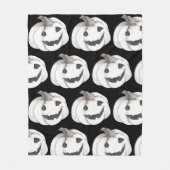 Spooky Pumpkin Pattern | Frohe Halloween Fleecedecke (Vorderseite)