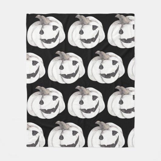 Spooky Pumpkin Pattern | Frohe Halloween Fleecedecke (Vorderseite)