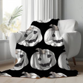 Spooky Pumpkin Pattern | Frohe Halloween Fleecedecke