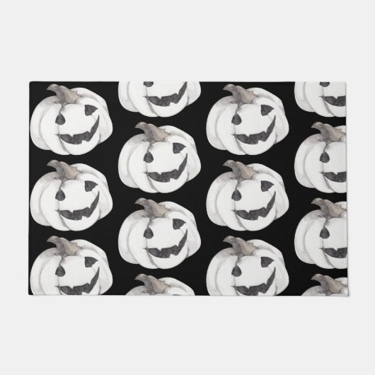 Spooky Pumpkin Pattern | Frohe Halloween Fußmatte (Vorderseite)
