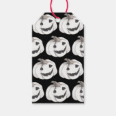 Spooky Pumpkin Pattern | Frohe Halloween Geschenkanhänger (Vorderseite)