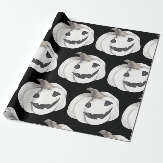 Spooky Pumpkin Pattern | Frohe Halloween Geschenkpapier (Ungerollt)
