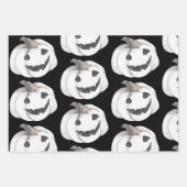 Spooky Pumpkin Pattern | Frohe Halloween Geschenkpapier Set (Vorderseite 2)