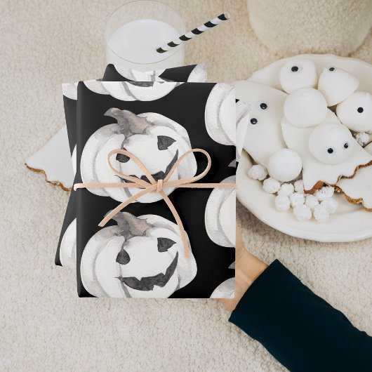 Spooky Pumpkin Pattern | Frohe Halloween Geschenkpapier Set