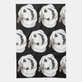 Spooky Pumpkin Pattern | Frohe Halloween Geschirrtuch (Vertikal)