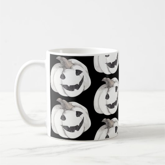 Spooky Pumpkin Pattern | Frohe Halloween Kaffeetasse (Links)