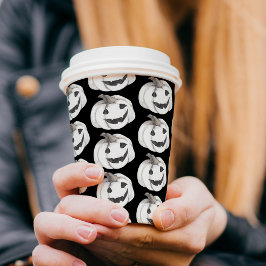 Spooky Pumpkin Pattern | Frohe Halloween Pappbecher