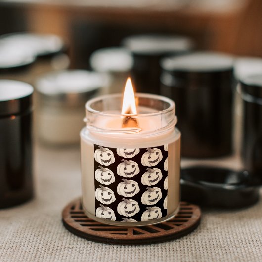 Spooky Pumpkin Pattern | Frohe Halloween Quadratischer Aufkleber