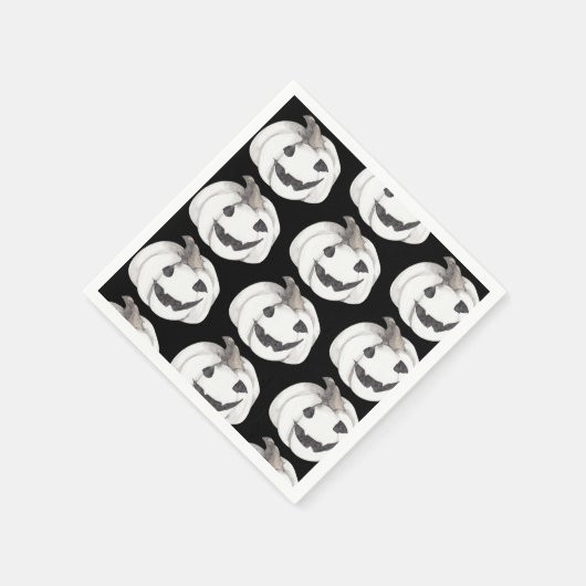 Spooky Pumpkin Pattern | Frohe Halloween Serviette (Ecke)