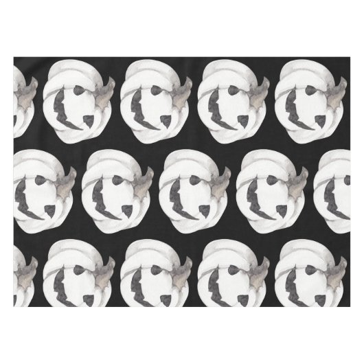 Spooky Pumpkin Pattern | Frohe Halloween Tischdecke (Vorderseite (Horizontal))