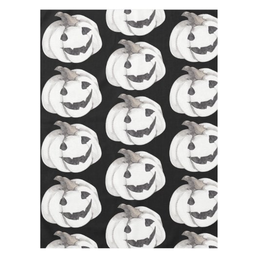 Spooky Pumpkin Pattern | Frohe Halloween Tischdecke (Vorderseite)