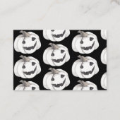 Spooky Pumpkin Pattern | Frohe Halloween Visitenkarte (Vorderseite)