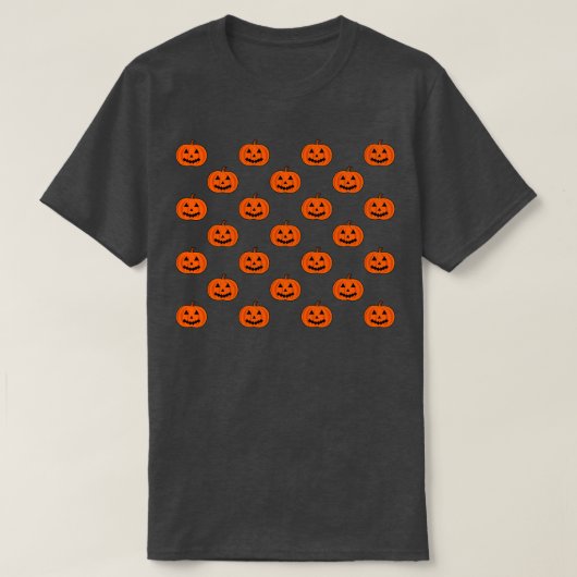 Spooky Pumpkin Pattern T-Shirt (Design vorne)