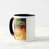 Spooky Pumpkin - Personalisierte Halloween-Tasse Tasse (Vorderseite Links)