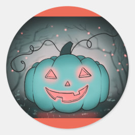 Spooky Pumpkin Runder Aufkleber