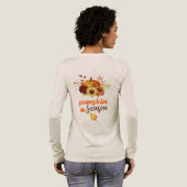 Spooky Pumpkin Season | Cute Fall & Halloween  Tri-Blend Shirt (Voller Rückseite)