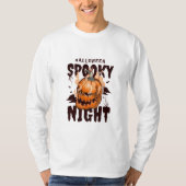Spooky Pumpkin Skull Halloween T-Shirt (Vorderseite)