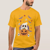 Spooky Pumpkin & Spider Autumn Design - Halloween T-Shirt (Vorderseite)