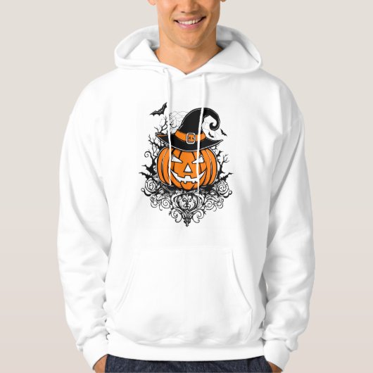 Spooky Pumpkin: Stilvoller Halloween Spaß! Hoodie (Vorderseite)