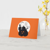 Spooky Pumpkin Trick oder Behandlung Karte (Gelbe Blume)