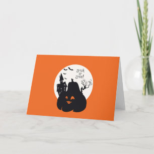 Spooky Pumpkin Trick oder Behandlung Karte