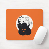 Spooky Pumpkin Trick oder Behandlung Mousepad (Mit Mouse)