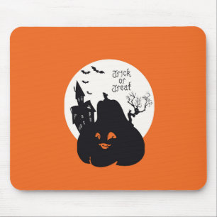 Spooky Pumpkin Trick oder Behandlung Mousepad