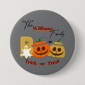Spooky Pumpkin Trick oder Treat Button (Vorderseite)
