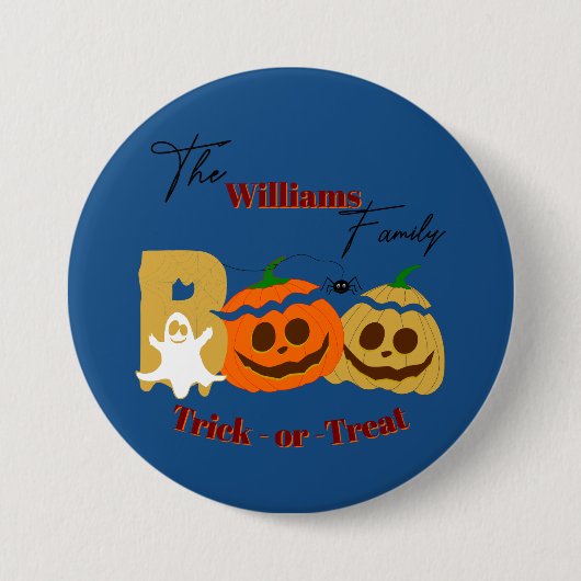 Spooky Pumpkin Trick oder Treat Button (Vorderseite)