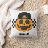 Spooky Pumpkin Typ Retro Boys Name Fall Halloween Kissen (Decke)