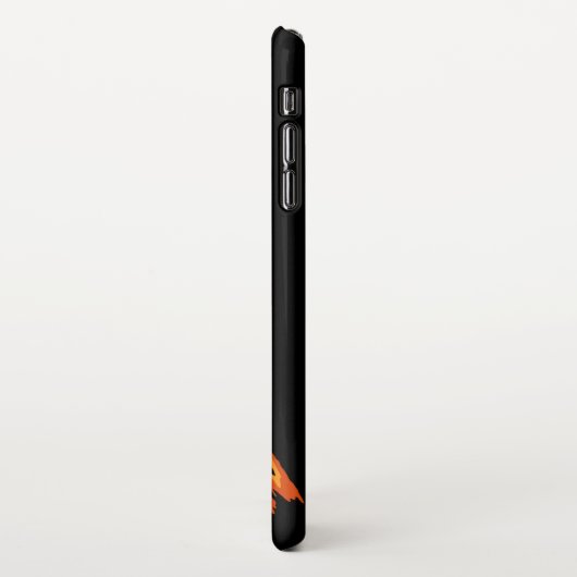 Spooky Pumpkin und Hexenbrenner gegen den Mond iPhone Hülle (Linke Seite)