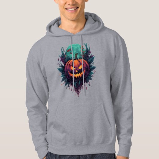 Spooky Pumpkin unter Vollmond Hoodie (Vorderseite)