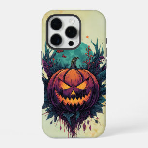Spooky Pumpkin unter Vollmond iPhone 16 Pro Hülle