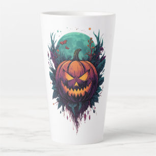Spooky Pumpkin unter Vollmond Milchtasse