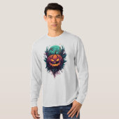 Spooky Pumpkin unter Vollmond T-Shirt (Vorne ganz)
