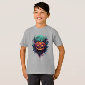 Spooky Pumpkin unter Vollmond T-Shirt (Vorne ganz)