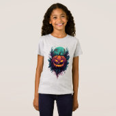Spooky Pumpkin unter Vollmond T-Shirt (Vorne ganz)