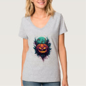 Spooky Pumpkin unter Vollmond T-Shirt (Vorderseite)