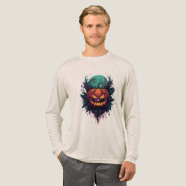 Spooky Pumpkin unter Vollmond Tri-Blend Shirt