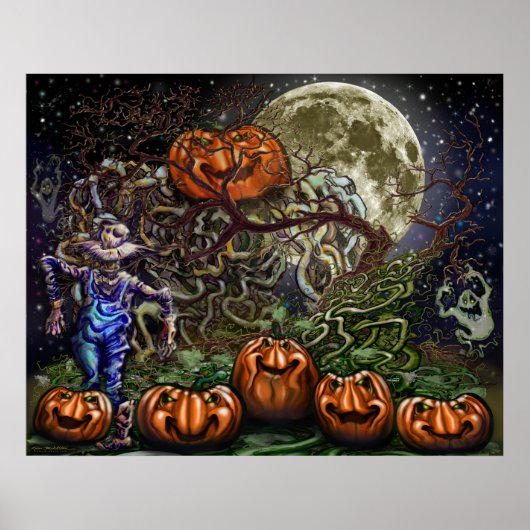 Spooky Pumpkin Vines Poster (Vorne)