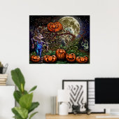 Spooky Pumpkin Vines Poster (Heimbüro)