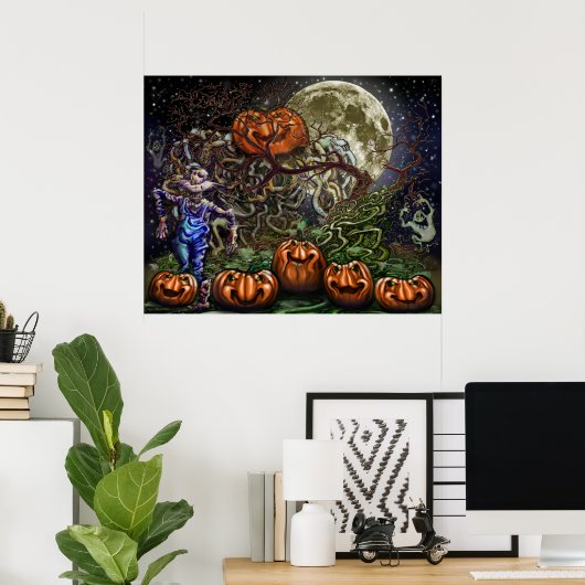 Spooky Pumpkin Vines Poster (Heimbüro)