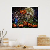 Spooky Pumpkin Vines Poster (Küche)