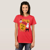 Spooky Pumpkins Charming Halloween Geisterbäder T-Shirt (Vorne ganz)