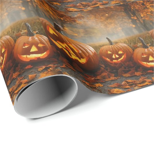 Spooky Pumpkins Family Collection Geschenkpapier (Rolleneckpunkt)